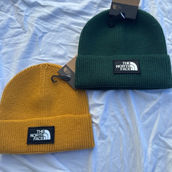The North Face Accessories - The North Face Forest Green and Mustard Beanies